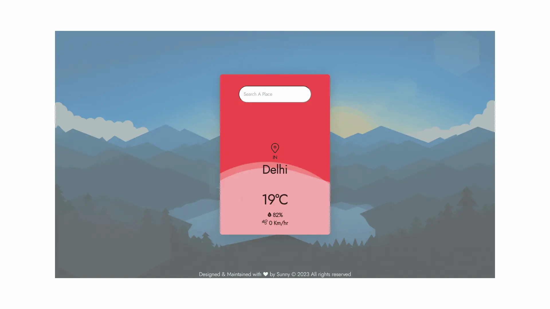 Weather App Splash Page