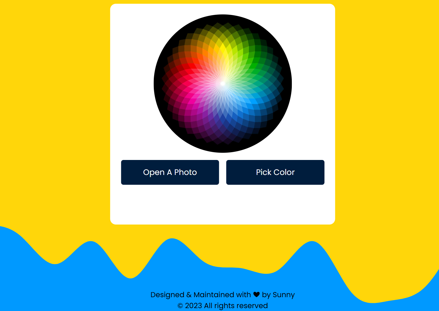 Color Picker Splash Page