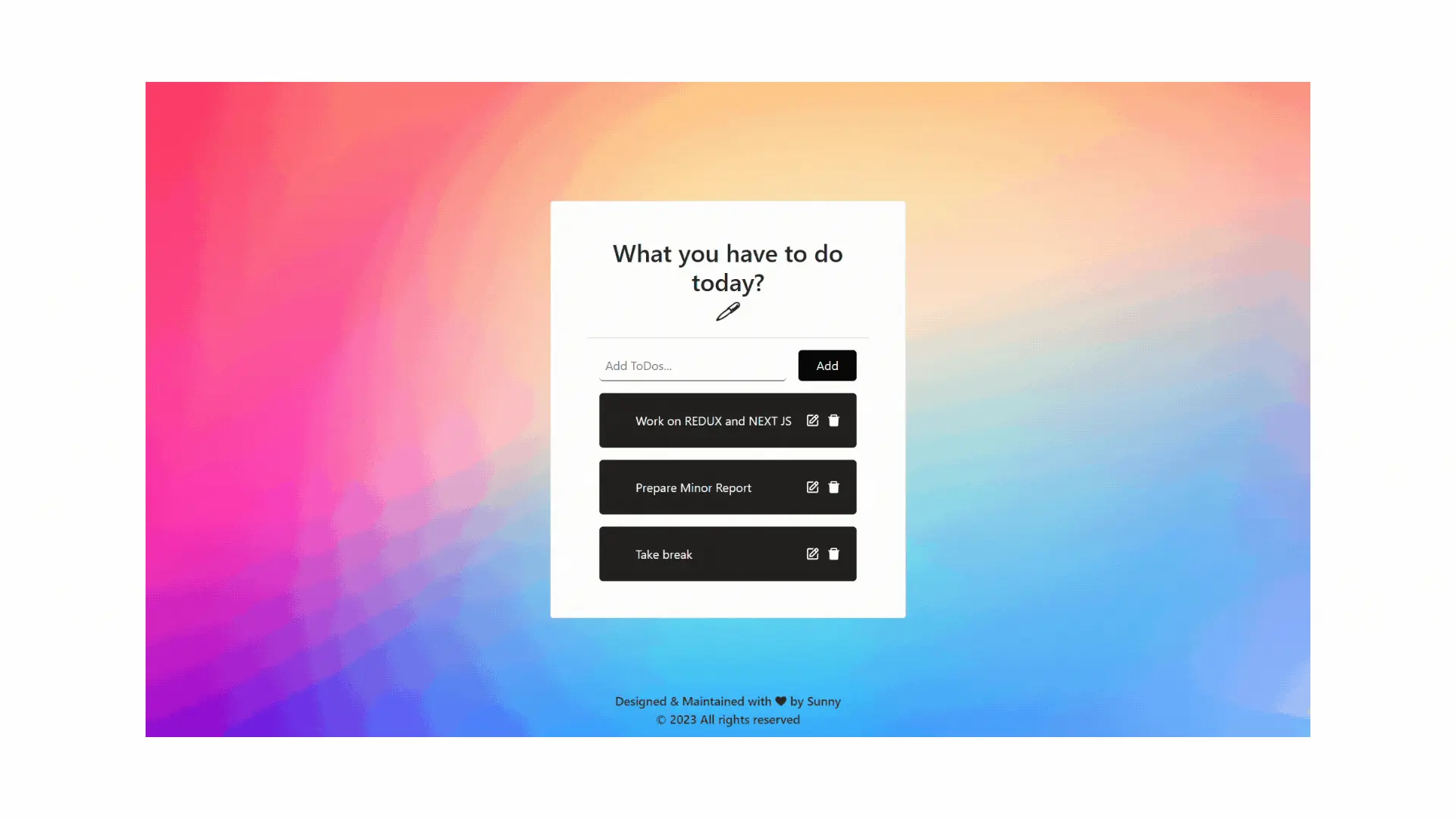 To Do App Splash Page